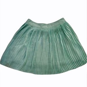 Teal pleated skirt